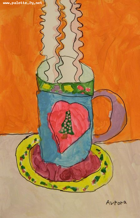 Art Studio PALETTE. Avrora Baiman Picture.  Tempera Still Life Still Life 