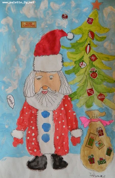 Art Studio PALETTE. Zahra Merchant Picture.  Tempera Holidays New Year 