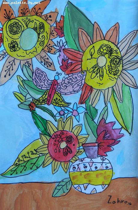 Art Studio PALETTE. Zahra Merchant Picture.  Marker, Tempera Still Life Still Life 