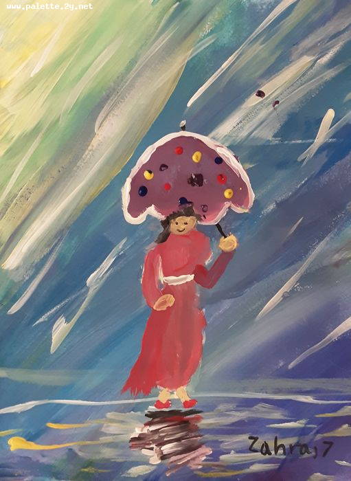 Art Studio PALETTE. Zahra Merchant Picture.  Tempera Design Umbrellas 