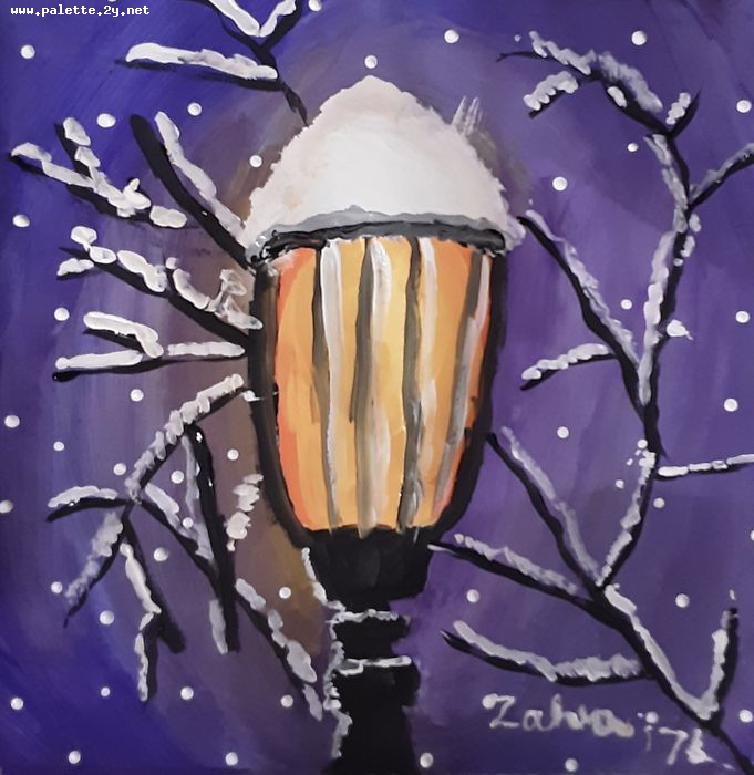 Art Studio PALETTE. Zahra Merchant Picture.  Tempera   