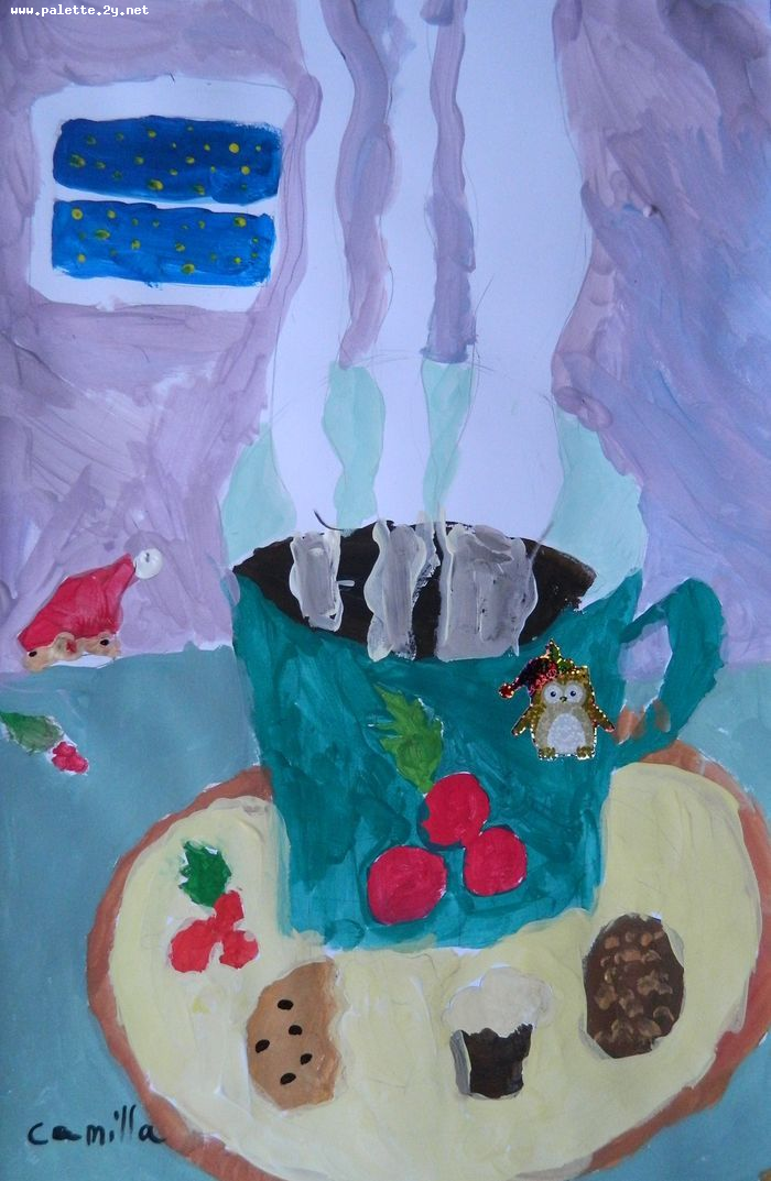 Art Studio PALETTE. Camilla Mahmudova Picture.  Tempera Still Life Still Life 