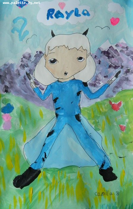 Art Studio PALETTE. Camilla Mahmudova Picture.  Tempera Fantasy Fairy Tail 