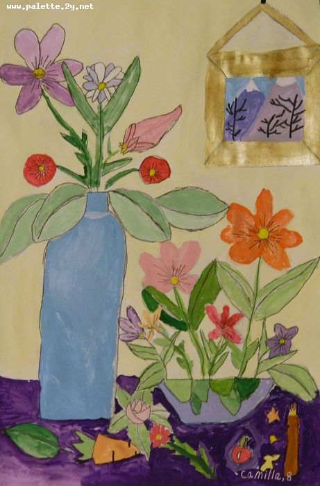 Art Studio PALETTE. Camilla Mahmudova Picture.  Marker, Tempera Still Life Still Life 