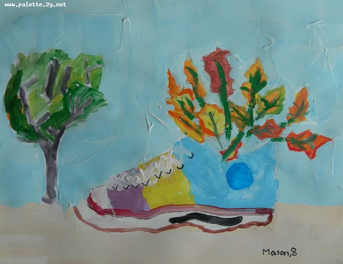 Art Studio PALETTE. Mason Chen Picture.  Tempera Design Footwear 