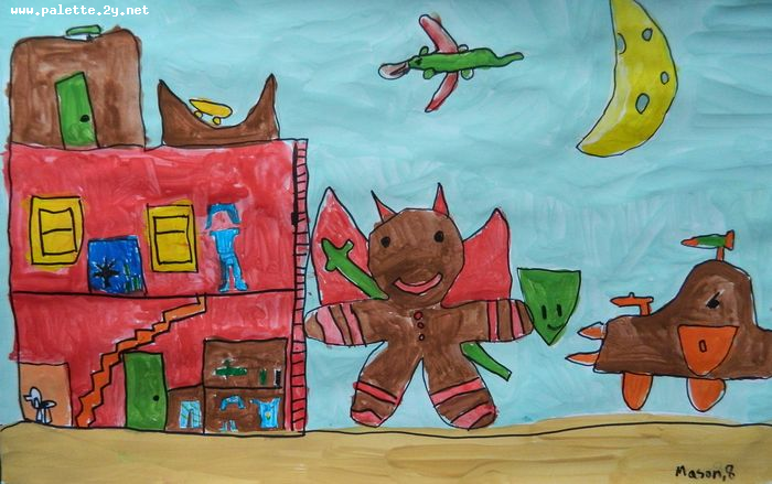 Art Studio PALETTE. Mason Chen Picture.  Marker, Tempera Fantasy Fairy Tail 