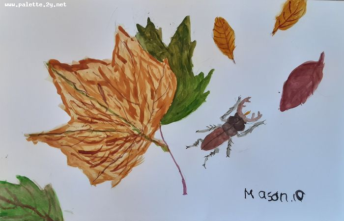 Art Studio PALETTE. Mason Chen Picture.  Watercolour Plants Leaves 