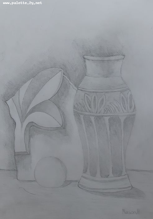 Art Studio PALETTE. Mason Chen Picture.  Pencil Still Life Still Life 