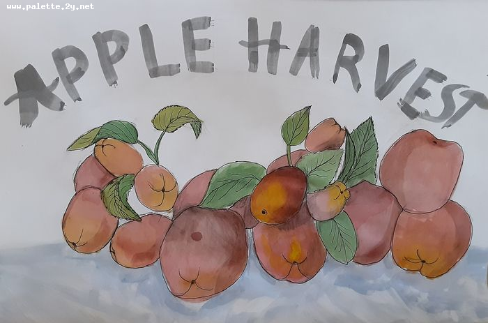 Art Studio PALETTE. Mia Guo Picture.  Watercolour Still Life Fruits & Vegi 