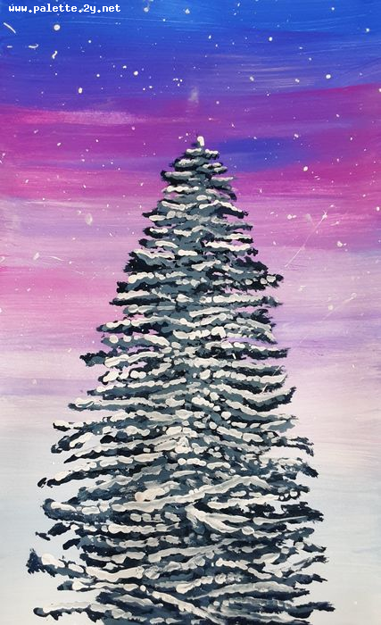 Art Studio PALETTE. Mia Guo Picture. Greeting Card Tempera Holidays Christmas 