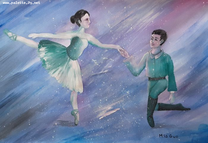 Art Studio PALETTE. Mia Guo Picture.  Tempera People Activities 