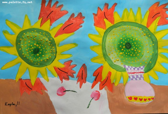 Art Studio PALETTE. Kayla Smith Picture.  Tempera Still Life Still Life 