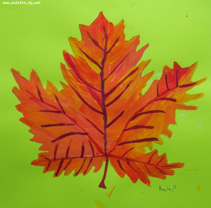 Art Studio PALETTE. Kayla Smith Picture.  Tempera Plants Leaves 