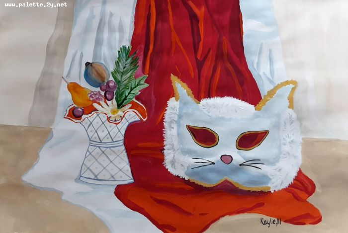 Art Studio PALETTE. Kaylie Wyroslak Picture.  Tempera Still Life Still Life 