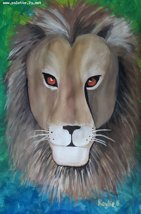 Art Studio PALETTE. Kaylie Wyroslak Picture.  Tempera Animals Cats 