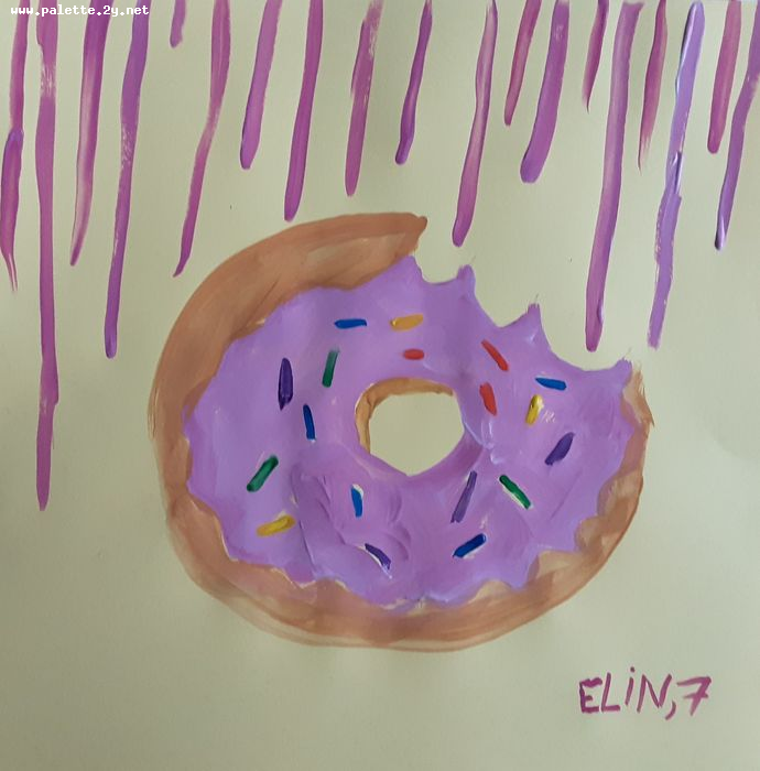 Art Studio PALETTE. Elin Musayeva Picture.  Tempera Fantasy Cakes 