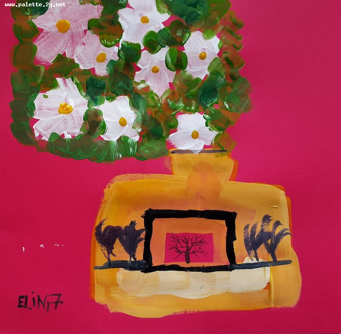 Art Studio PALETTE. Elin Musayeva Picture.  Tempera   