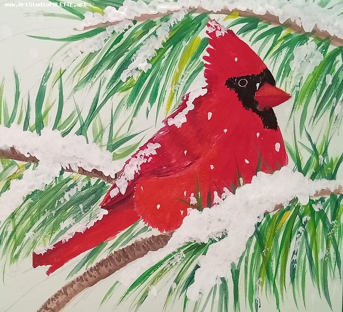 Art Studio PALETTE. Elena Pelex Picture.  Tempera Animals Birds 