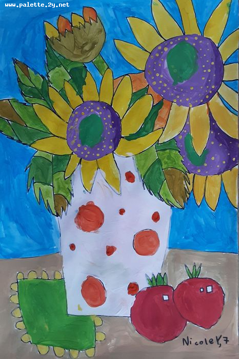 Art Studio PALETTE. Nicole Yan Picture.  Marker, Tempera Still Life Still Life 