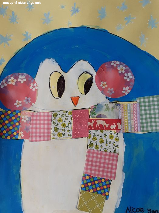 Art Studio PALETTE. Nicole Yan Picture.  Mixed Media Holidays Christmas 