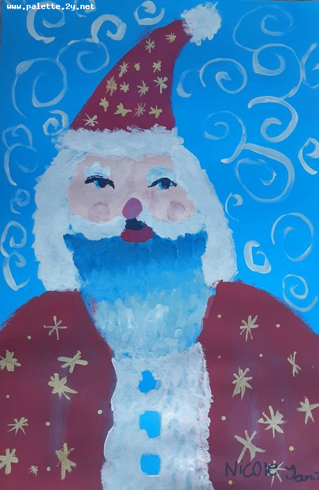 Art Studio PALETTE. Nicole Yan Picture.  Tempera Holidays Christmas 