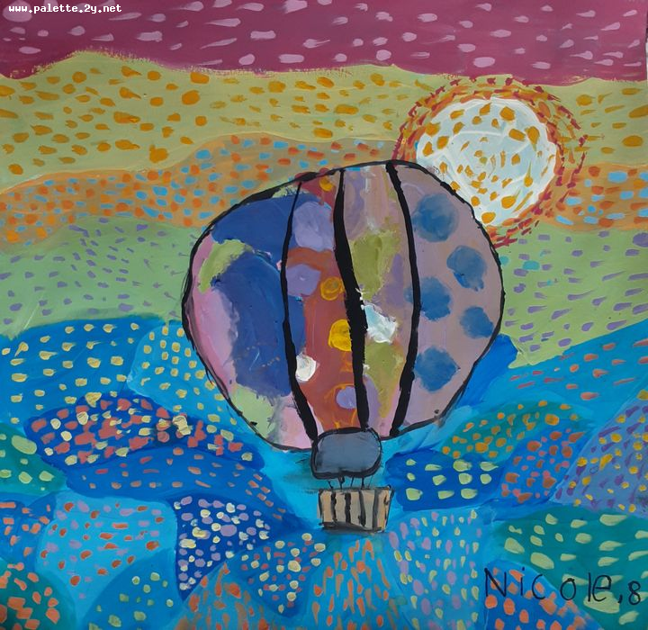 Art Studio PALETTE. Nicole Yan Picture.  Tempera   