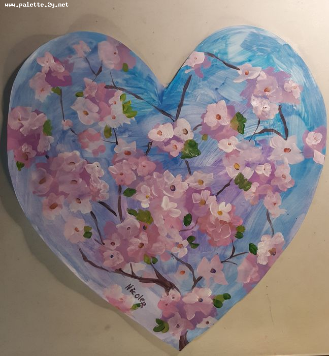 Art Studio PALETTE. Nicole Yan Picture.  Tempera Plants Flowers 