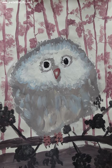 Art Studio PALETTE. Nicole Yan Picture.  Tempera Animals Birds 