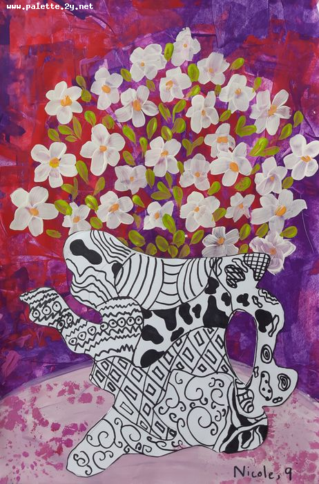 Art Studio PALETTE. Nicole Yan Picture.  Mixed Media Still Life Still Life 