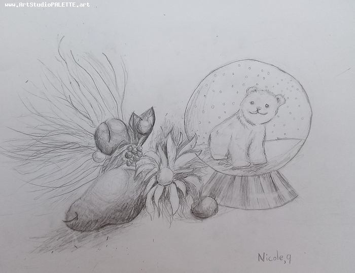 Art Studio PALETTE. Nicole Yan Picture.  Pencil Still Life Still Life 