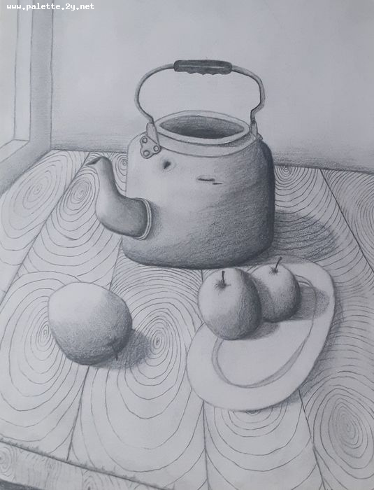 Art Studio PALETTE. Ana Lukashova Picture.  Pencil Still Life Still Life 
