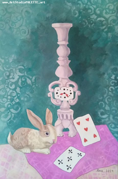 Art Studio PALETTE. Ana Lukashova Picture.  Tempera Still Life Still Life 