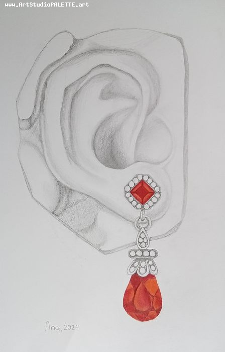 Art Studio PALETTE. Ana Lukashova Picture.  Pencil People Plaster Cast 