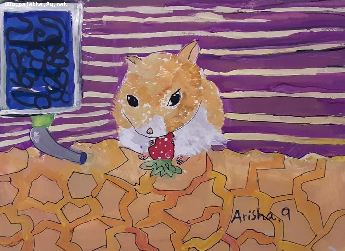 Art Studio PALETTE. Arina Bondarenko Picture.  Marker, Tempera Animals Mix 