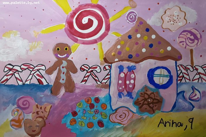 Art Studio PALETTE. Arina Bondarenko Picture.  Marker, Tempera Fantasy Imagenation 