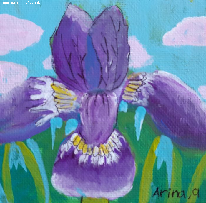 Art Studio PALETTE. Arina Bondarenko Picture. Canvas Acrylic Plants Flowers 