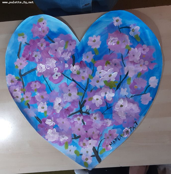 Art Studio PALETTE. Margarita Chsherbachenko Picture.  Tempera Plants Flowers 