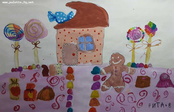 Art Studio PALETTE. Margarita Chsherbachenko Picture.  Tempera Fantasy Imagenation 