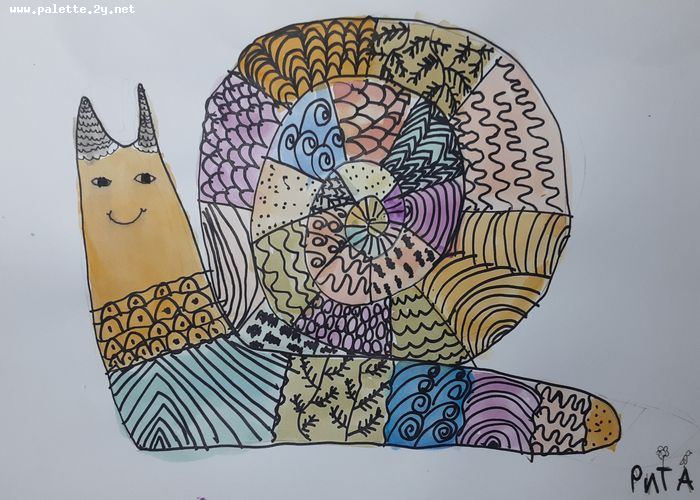 Art Studio PALETTE. Margarita Chsherbachenko Picture.  Marker, Tempera Fantasy Zentangle 