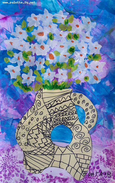 Art Studio PALETTE. Margarita Chsherbachenko Picture.  Mixed Media Still Life Still Life 