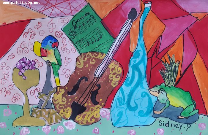 Art Studio PALETTE. Sidney White Picture.   Inspired by Missakian 