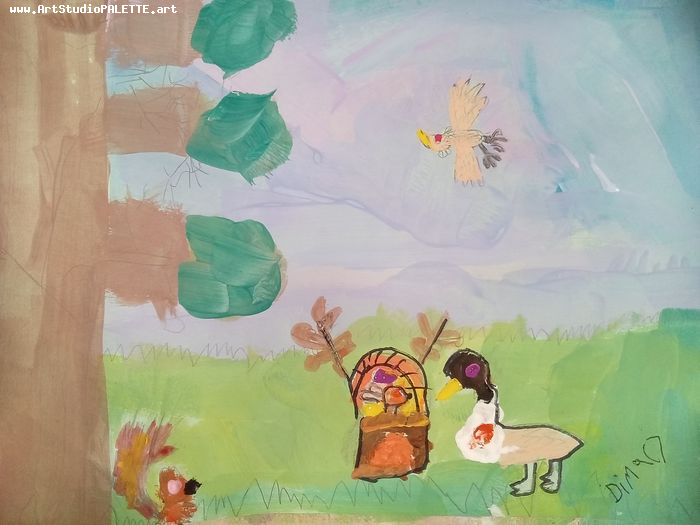 Art Studio PALETTE. Dima Baiman Picture.  Marker, Tempera   