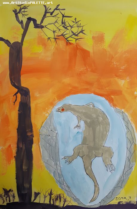 Art Studio PALETTE. Dima Baiman Picture.  Tempera   