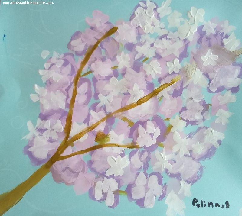 Art Studio PALETTE. Polina Karpushina Picture.   Landscape Spring 