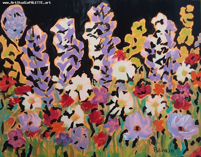 Art Studio PALETTE. Polina Karpushina Picture.  Acrylic   