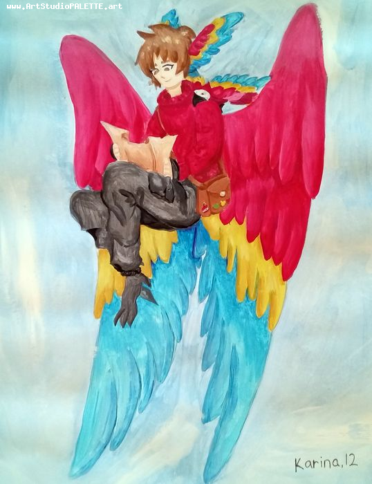 Art Studio PALETTE. Karina  Kostenko Picture.  Tempera   