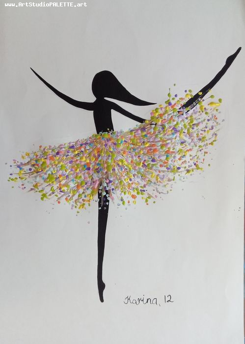 Art Studio PALETTE. Karina  Kostenko Picture.  Acrylic People Activities 