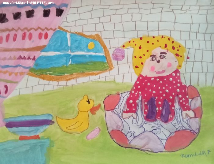 Art Studio PALETTE. Camila Guzhel Picture.  Mixed Media   