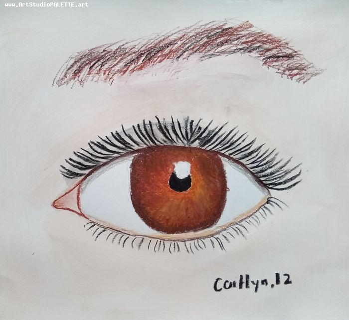 Art Studio PALETTE. Caitlyn Yu Picture.  Mixed Media People People 