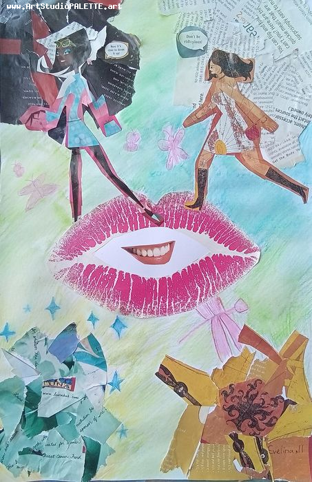 Art Studio PALETTE. Evelina Urbanczyk Picture.  Applique Fantasy Abstract 